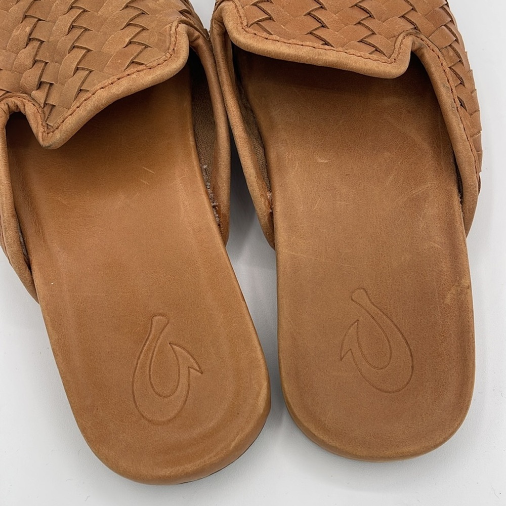 OluKai Mi’i Leather Mule Shoes, fox - Picture 10 of 14